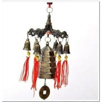 Carillon Pagode Dragon 6 clochettes