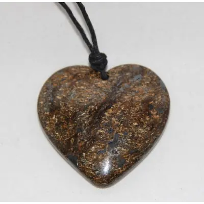 Pendentif Coeur en Bronzite