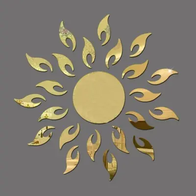 Sticker Miroir Soleil doré
