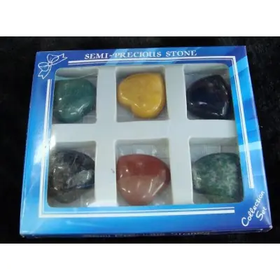Coffret de Coeurs en Pierres semi précieuses