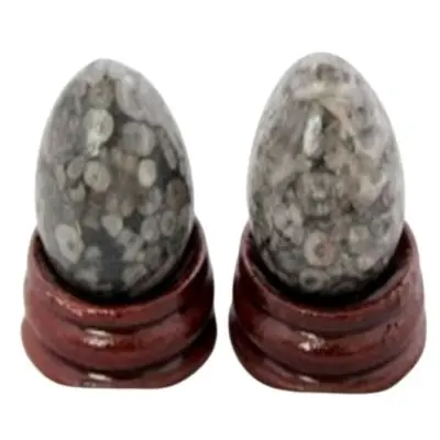 Les 2 Oeufs en Jaspe Kambaba 30mm