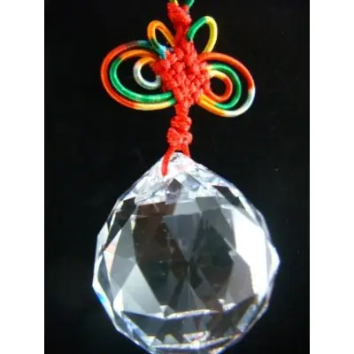 Suspension Cristal à Facettes Noeud sans Fin 40mm