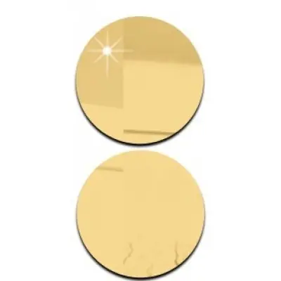Le lot de 2 Miroirs Plats dorés + 1 Offert