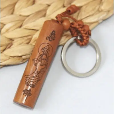 Porte Clés Moulin à Prières Déesse Guan Yin