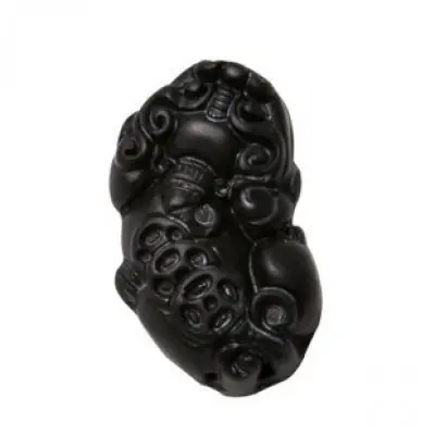 Pendentif Pi Yao en Obsidienne noire