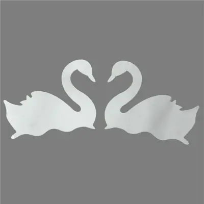 Sticker Miroirs Couple de Cygnes