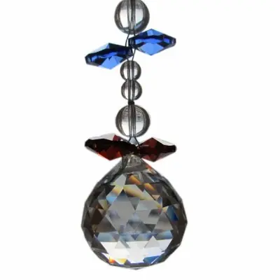 Suspension Cristal Solaire 30mm Cascade blanc