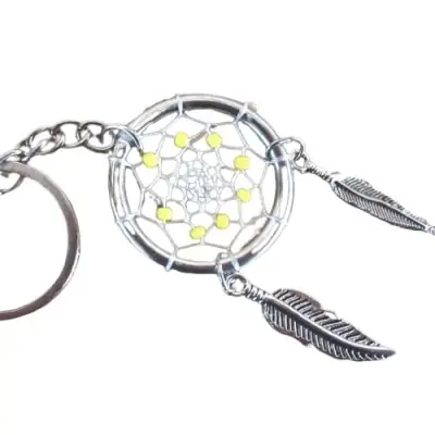 Porte Clés Attrape Rêves jaune