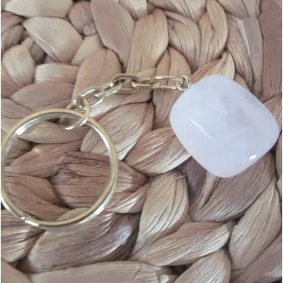 Porte Clés en Quartz rose