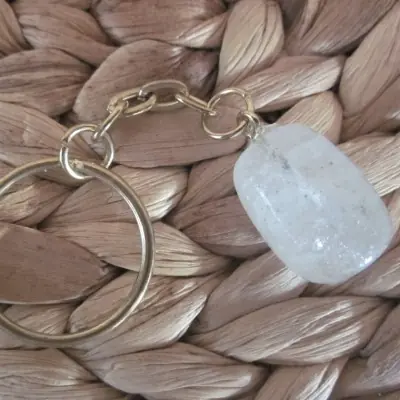 Porte Clés en Cristal de Roche