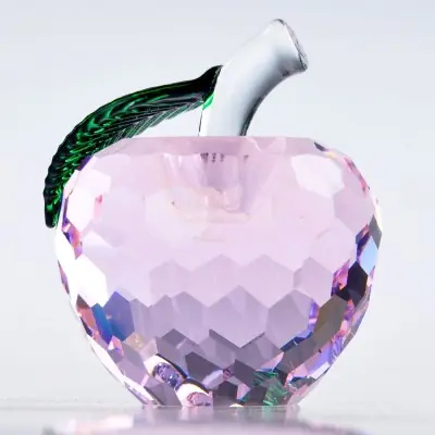 Cristal à Facettes Pomme rose