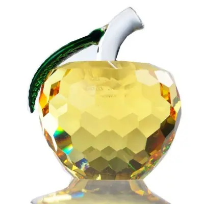 Cristal à Facettes Pomme jaune