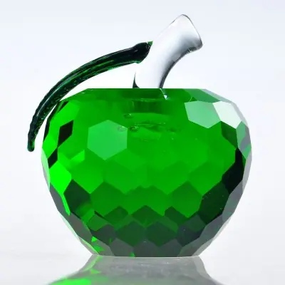 Cristal à Facettes Pomme vert