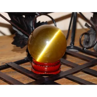 Boule Oeil de Tigre jaune 40mm