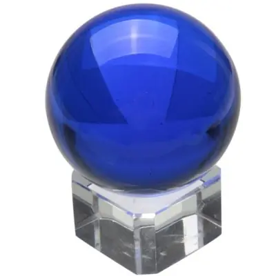 Socle et Boule de Cristal bleue 40mm