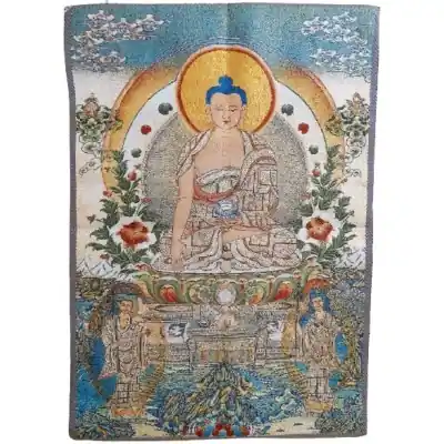 Tangka Tapisserie Bouddha Shakyamuni