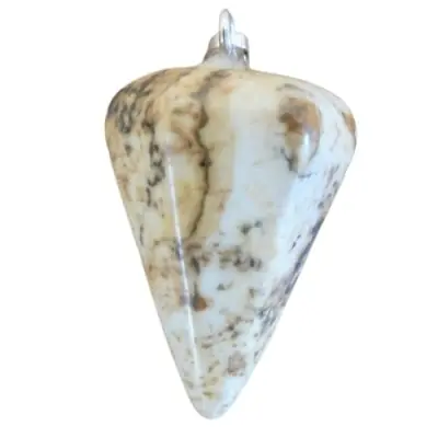 Pendentif Pendule en Jaspe Paysage