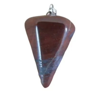 Pendentif Pendule en Jaspe rouge