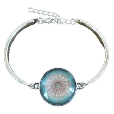 Bracelet Sun Yantra Mandala rose