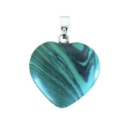 Pendentif Coeur en Malachite
