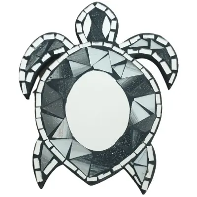 Miroir Mosaïque Tortue noire