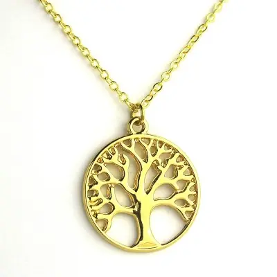 Collier Pendentif Arbre de Vie doré