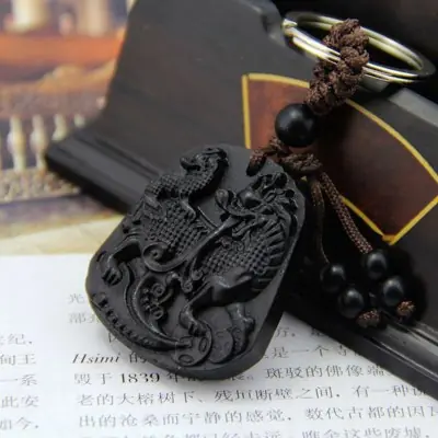 Porte Clés Gardien Chi Lin en Ebéne
