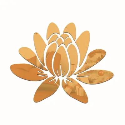Sticker Miroirs Lotus dorés