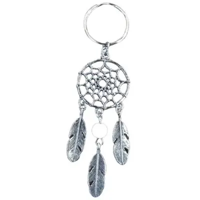 Porte Clés Attrape Rêves Perle blanche