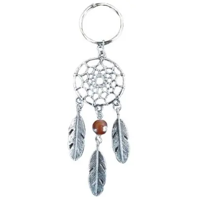 Porte Clés Attrape Rêves Perle marron