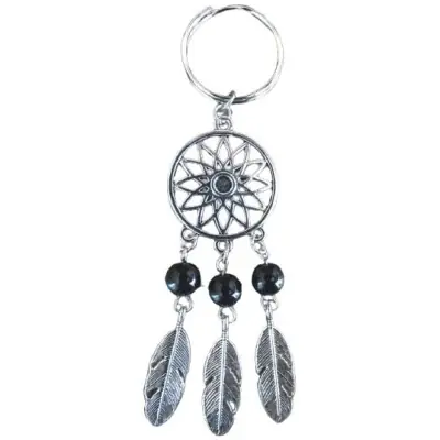 Porte Clés Attrape Rêves 3 Perles noires