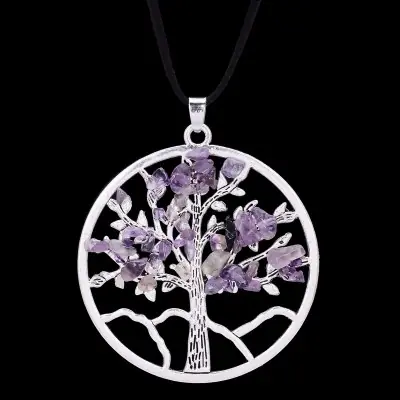 Pendentif Arbre de Vie en Améthyste