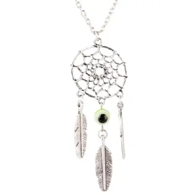Collier Attrape Rêves Perle Anti Mauvais Oeil verte