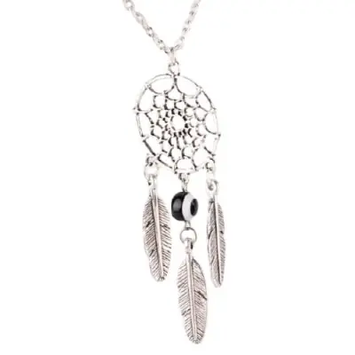 Collier Attrape Rêves Perle Anti Mauvais Oeil noire