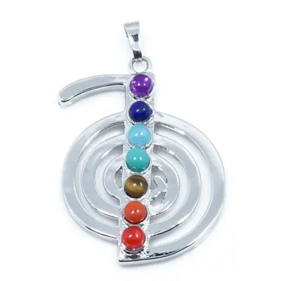 Pendentif Spirale de l’Infini des 7 Chakras