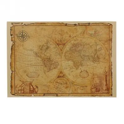 Poster Mappemonde Parchemin