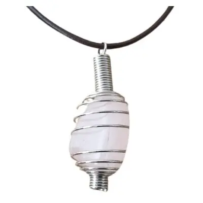 Pendentif Spirale en Quartz rose