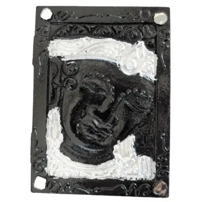 Boîte Bouddha noir et argent 19cm