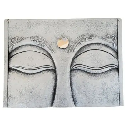 Boîte Yeux de Bouddha gris 15cm