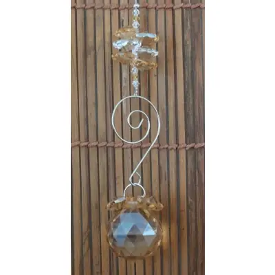 Suspension Spirale Cristal Solaire champagne 30mm