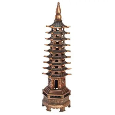 Pagode Wen Chang Bronze rouge 25cm