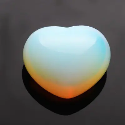 Coeur en Opaline 30mm