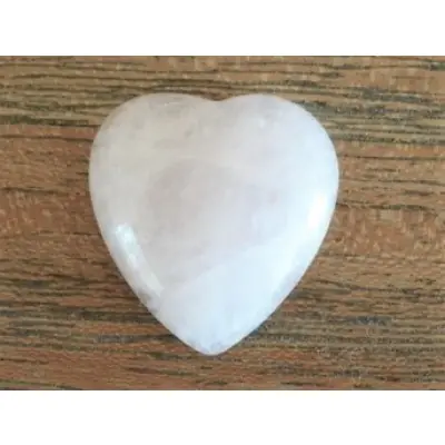 Coeur Cabochon en Quartz rose