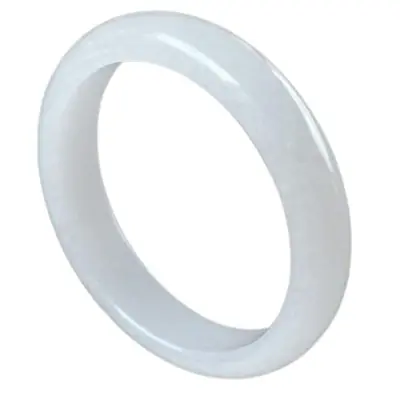 Bracelet Jonc en Jade blanc 55mm