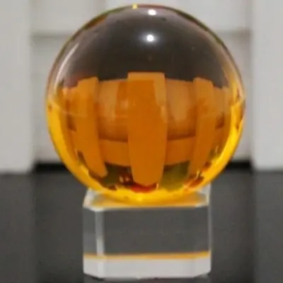 Socle et Boule de Cristal orange 40mm