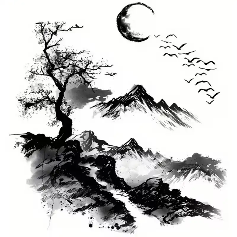 Sticker Harmonie Yin des Montagnes