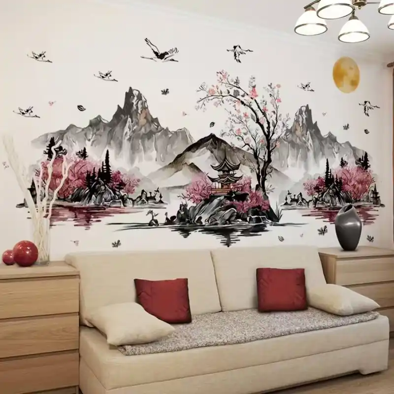 Sticker Grand Paysage Feng Shui Zen