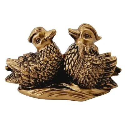 Statue Couple de Canards Mandarins bronze