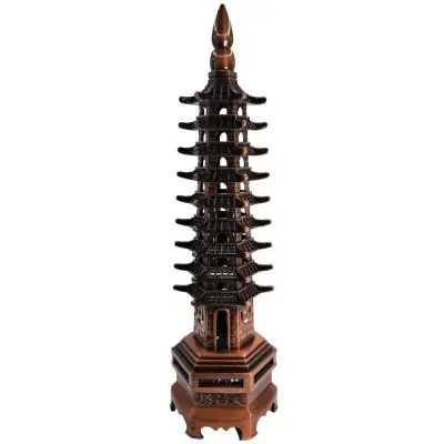 Pagode Wen Chang bronze rouge 18cm