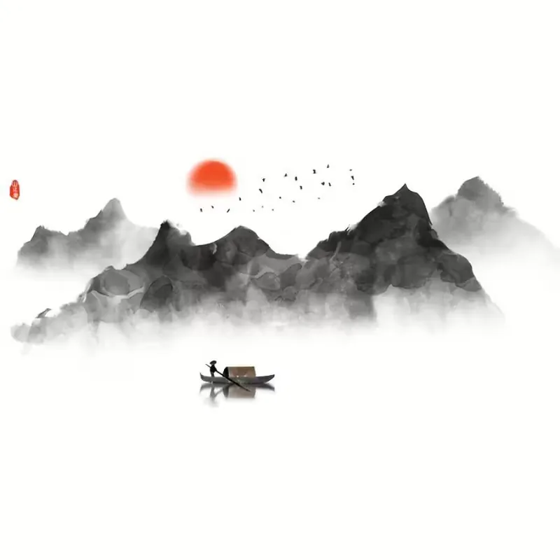 Sticker Montagne et Silence